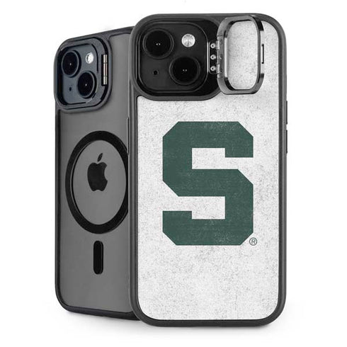 Michigan State University Spartans Mean Green S iPhone 14 Kickstand Case